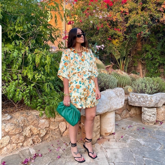 Zara floral print shirt + short Co-ord set - Picture 7 of 16
